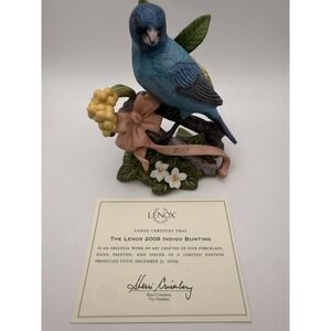 Lenox "Indigo Bunting" Bird Porcelain Figurine 2009 Limited Edition with COA